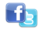 Logos Facebook e Twitter